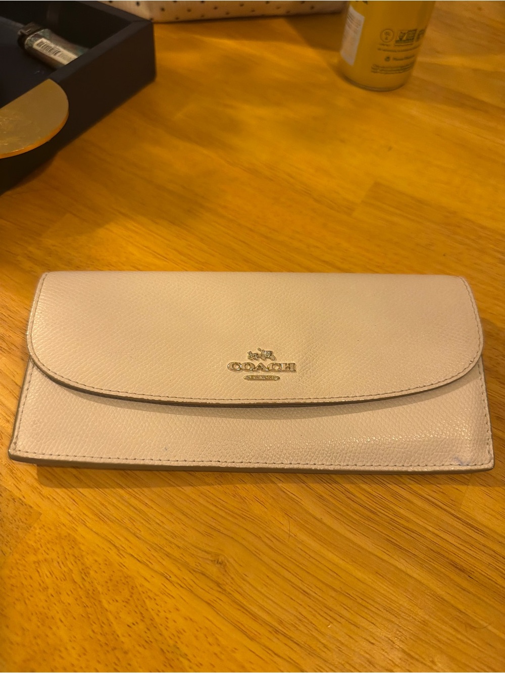 Coach Slim Leather Wallet in Pale Pink